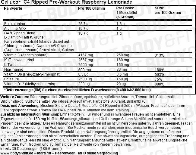 Cellucor C4 Ripped PreWorkout