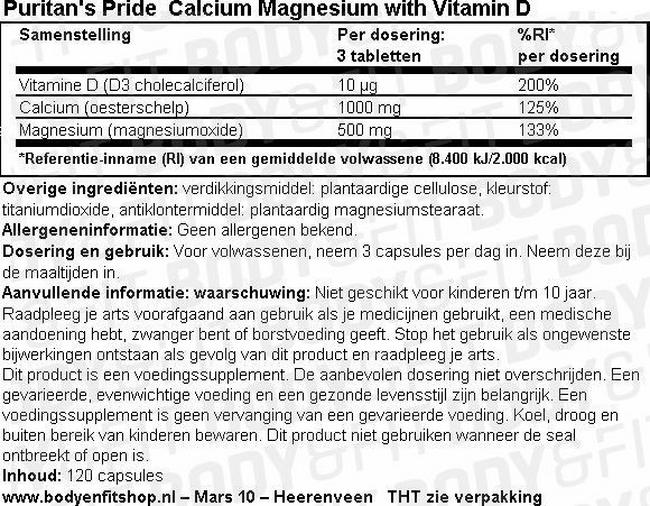 Calcium Magnesium With Vitamin D