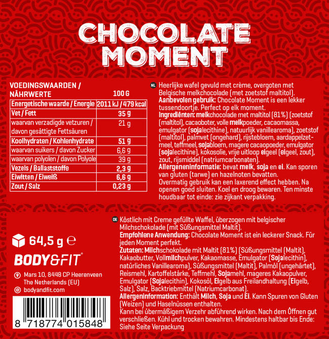 Chocolate Moment Nutritional Information 1
