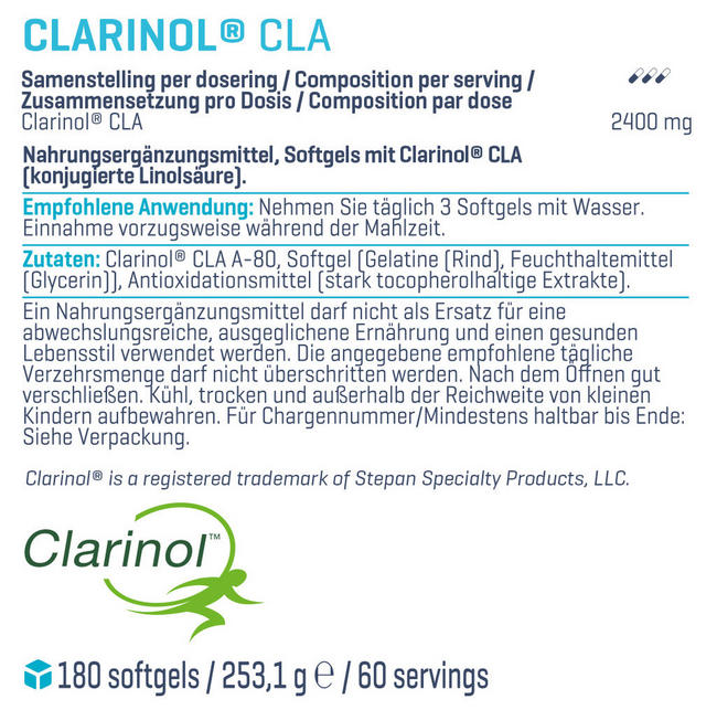 Clarinol® CLA Nutritional Information 1