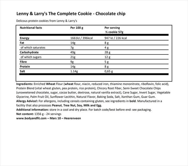 The Complete Cookie Nutritional Information 1