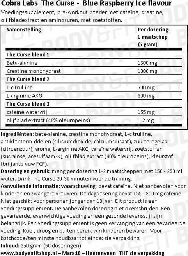 The Curse preworkout