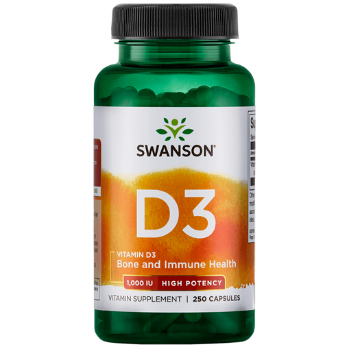 High Potency Vitamine D-3 1000IU Vitamines en supplementen 