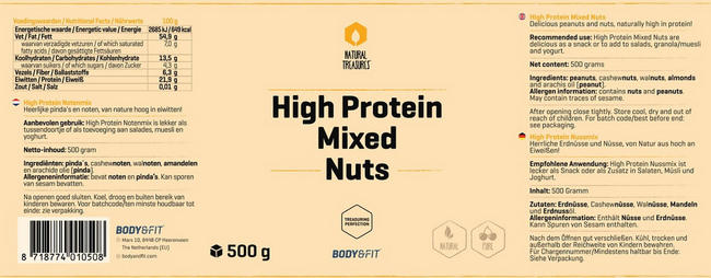 Protein Nussmix Nutritional Information 1