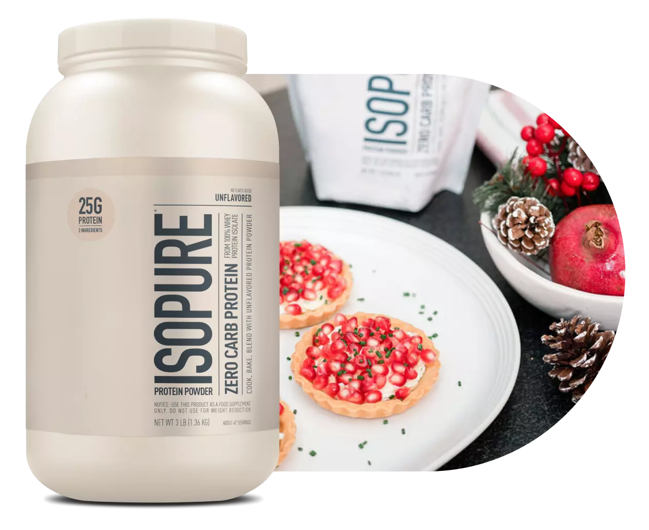 Isopure Zero Carb Protein and Holiday Tarts recipe