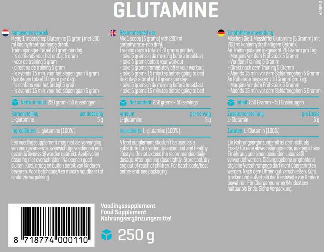 L-Glutamine Nutritional Information 1