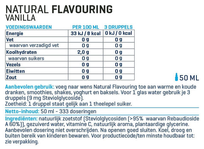 Natural Flavouring Nutritional Information 1