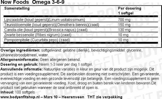Omega 3-6-9 Nutritional Information 1