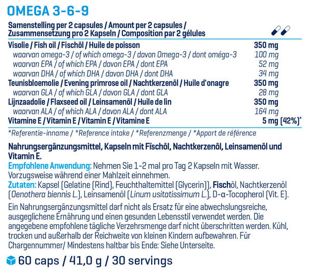 Omega 3-6-9 Nutritional Information 1