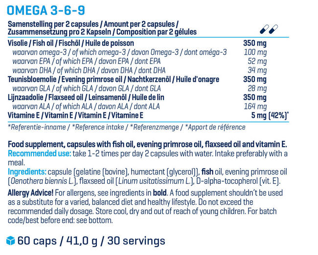 Omega 3-6-9 Nutritional Information 1