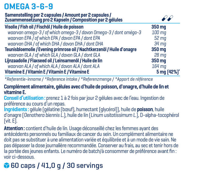 Oméga 3-6-9 Nutritional Information 1