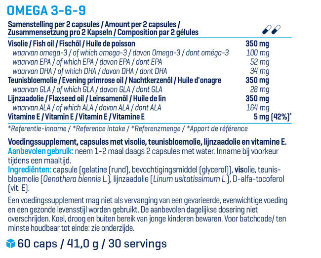 Omega 3-6-9 Nutritional Information 1