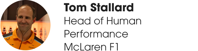 Tom Stallard Head of Human Performance McLaren F1