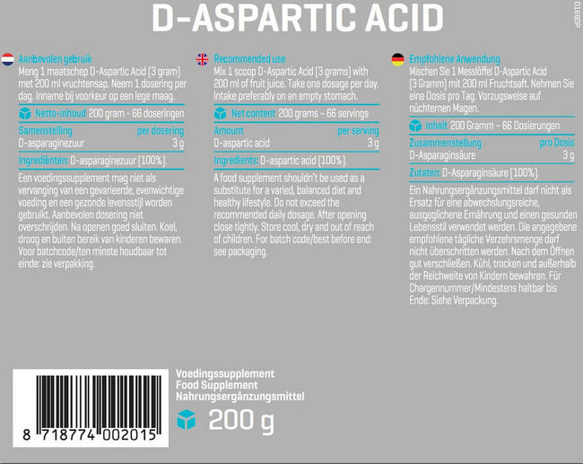 D-Aspartic Acid Nutritional Information 1