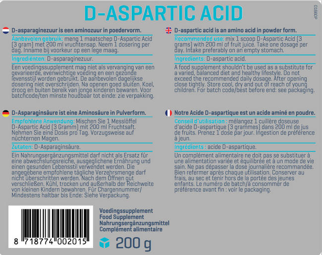 D-Aspartic Acid Nutritional Information 1