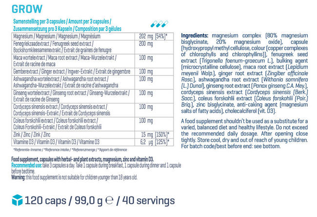 Grow Nutritional Information 1