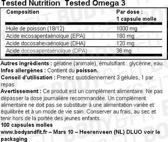 Tested Omega 3 Nutritional Information 1
