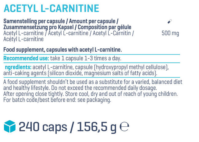 Acetyl-L-Carnitine Nutritional Information 1