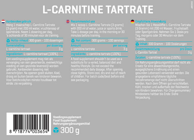 L-Carnitine Tartrate Nutritional Information 1