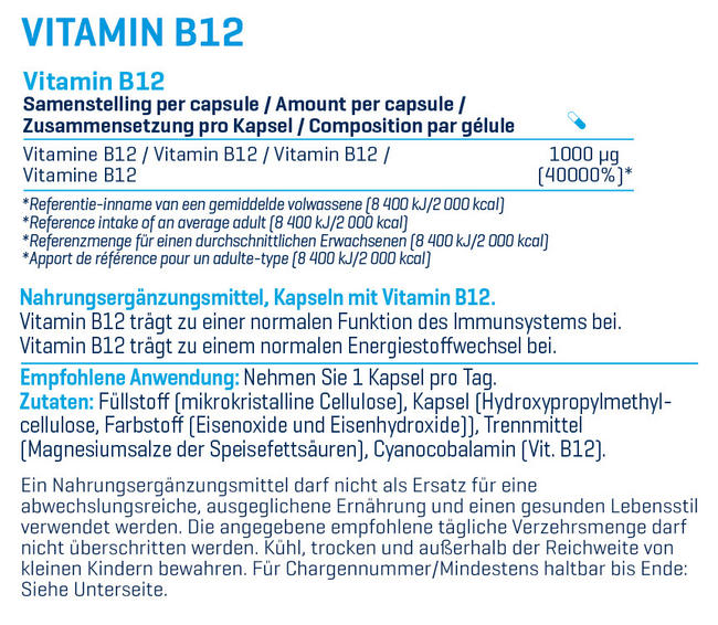 Vitamin B12 Nutritional Information 1
