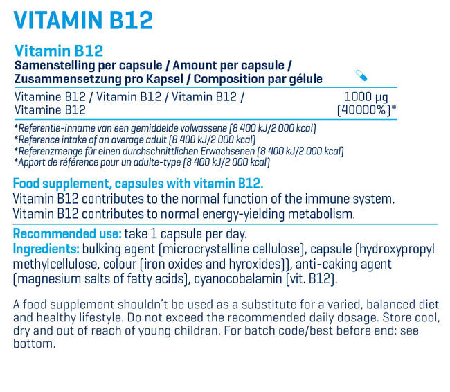 Vitamin B12 Nutritional Information 1