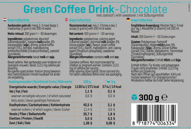 Green Coffee Drink Nutritional Information 1
