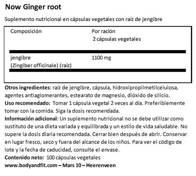 Ginger Root Extract Nutritional Information 1
