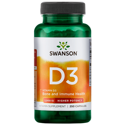 Gélules High Potency Vitamin D-3 2000IU Vitamines et compléments