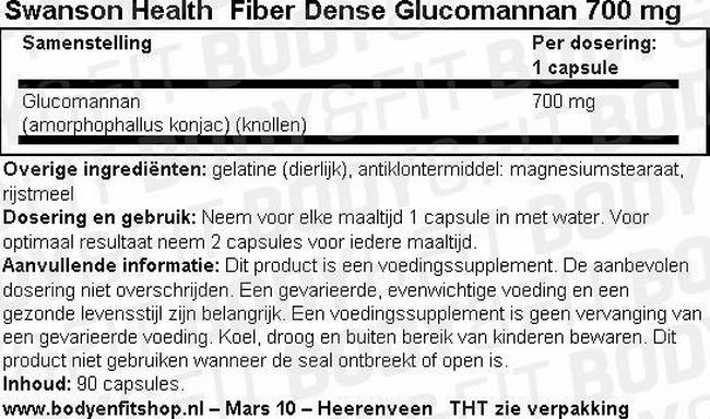 Glucomannan Nutritional Information 1