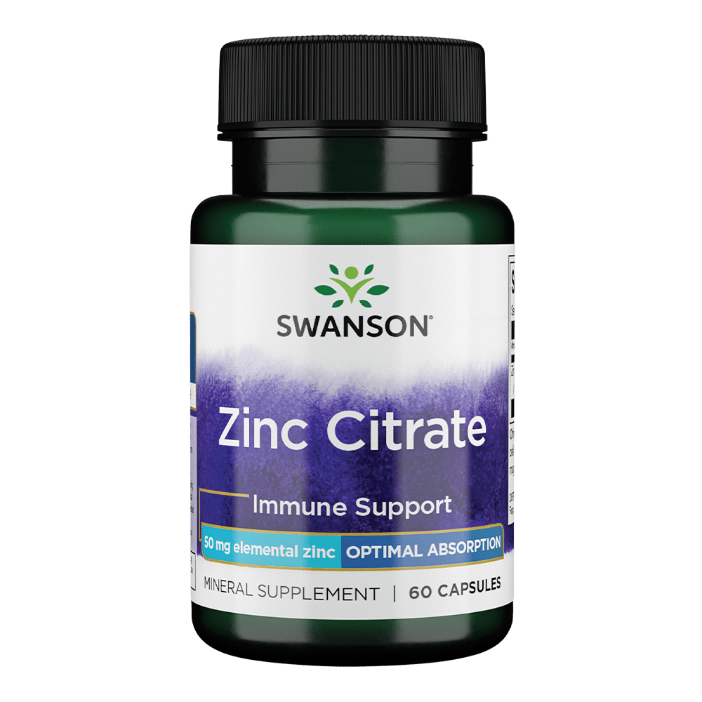 Zinc Citrate (50mg Elemental) Vitamines en supplementen