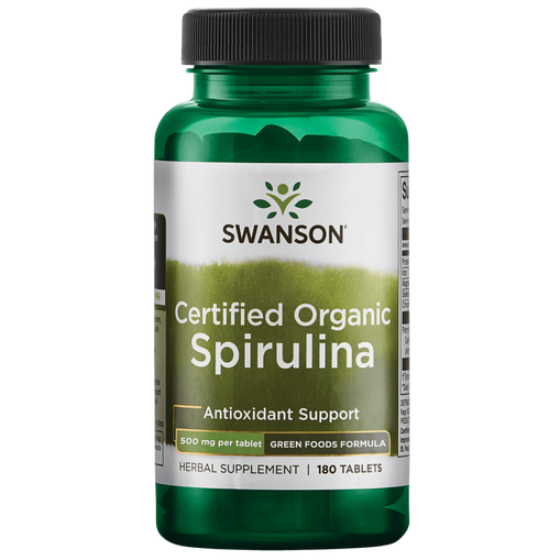 100% Certified Organic Spirulina 500mg Food & Bars