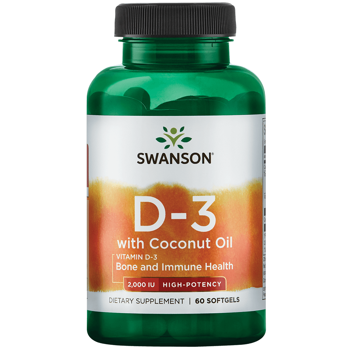Ultra Vitamine D-3 2000iu W/Coconut Oil Vitamines en supplementen