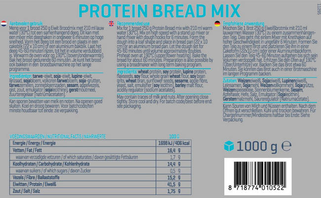 Eiwitbrood mix Nutritional Information 1