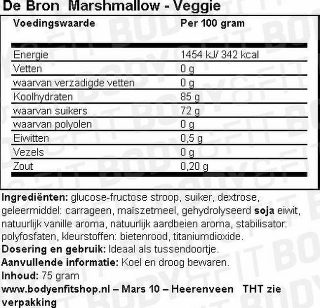 Marshmallow - Veggie Nutritional Information 1
