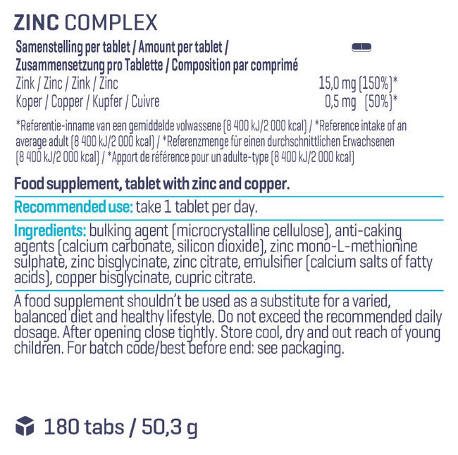 Zinc Complex Nutritional Information 1