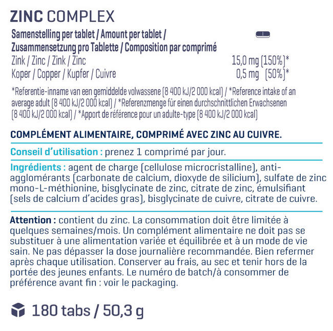 Zinc Complex Nutritional Information 1
