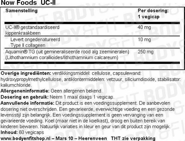 UC-II Nutritional Information 1