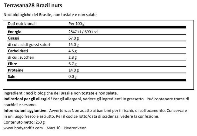 Brazil nuts Nutritional Information 1
