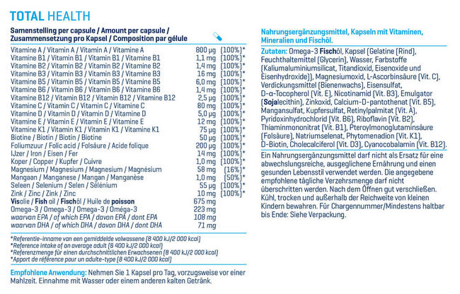 Multi+Omega-3 Nutritional Information 1